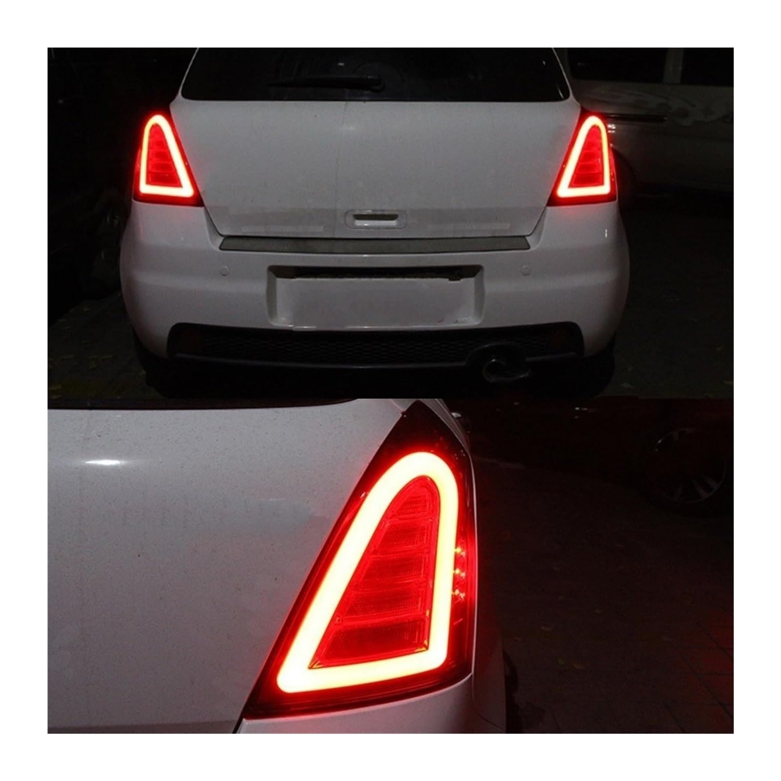 Para Suzuki Para Swift 2005-2016 Luces Traseras Coche Señal Montaje Luz Trasera Freno Antiniebla Señal Giro Espejo(2pcs Taillights 1)