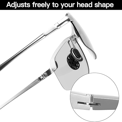 Miniatura 5 de Myiaur Polarized Photochromic Z87 Sunglasses for Men, Day and Night Safety Sun Glasses UV 400 Protection