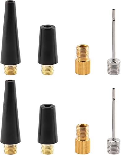 SAVITA Juego de agujas de bomba de bola de 8 piezas, adaptador de bomba de neumático para inflables, kit de adaptador de bomba de boquilla de aire