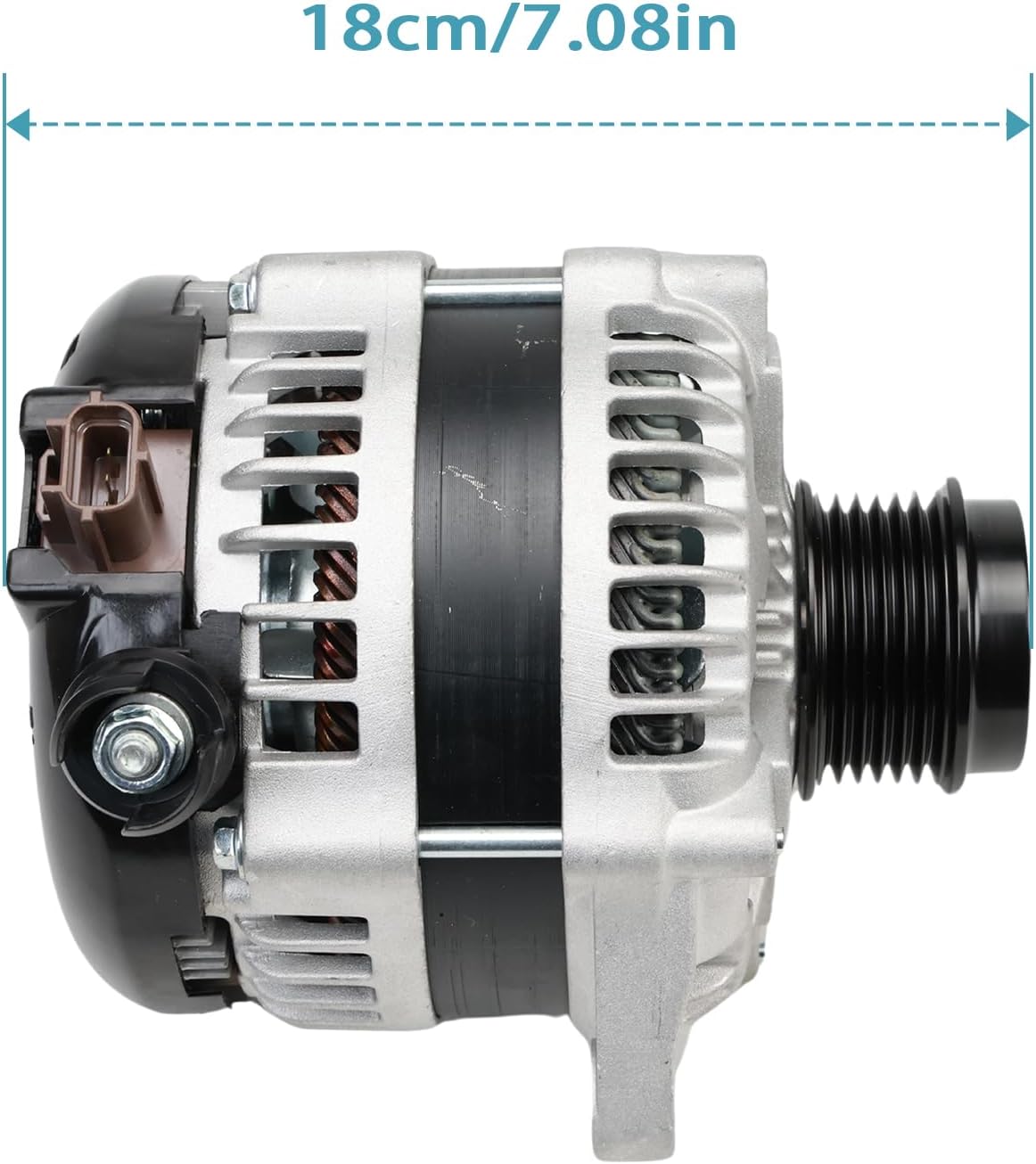 Alternator Compatible with F-150 F150 2015-2020 2.7L 3.5L 12V 215A 6-Groove Decoupler Pulley Clockwise Replace FL3Z-10300-FA FL3Z-10346-B FL3Z-10346-A HL3T-10300-AA 44005N