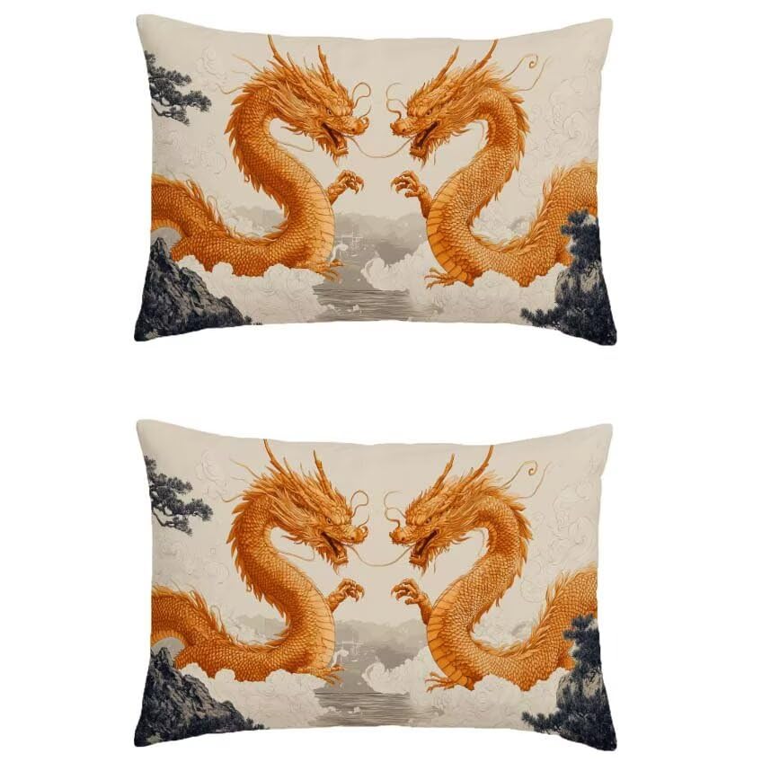 Housse de coussin pour salon de jardin extérieur grand format orange