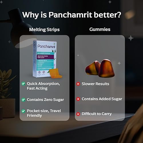 Miniatura 5 de Tiras de melatonina (5 mg) para dormir, 30 (paquete de 3)  Ayuda a mejorar el ciclo del sueño, la calidad del sueño y alivia el jet lag  con hierbas