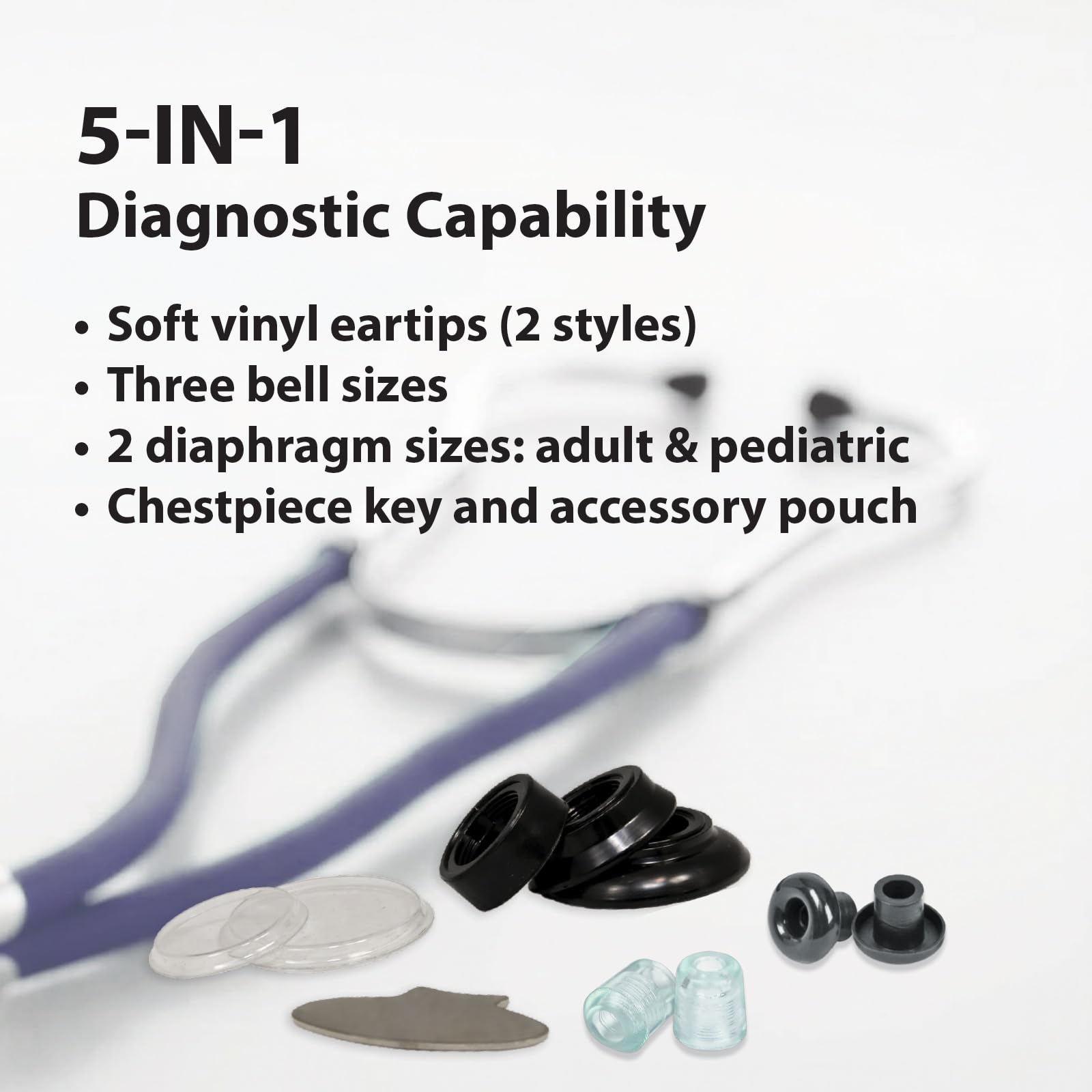 Veridian 05-11002 Sterling Series Sprague Rappaport-type Stethoscope, Navy Blue