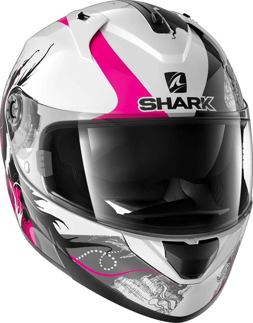 Shark 2216_24576, Caschi Moto RIDILL Spring WKV-XS Uomo, Bianco