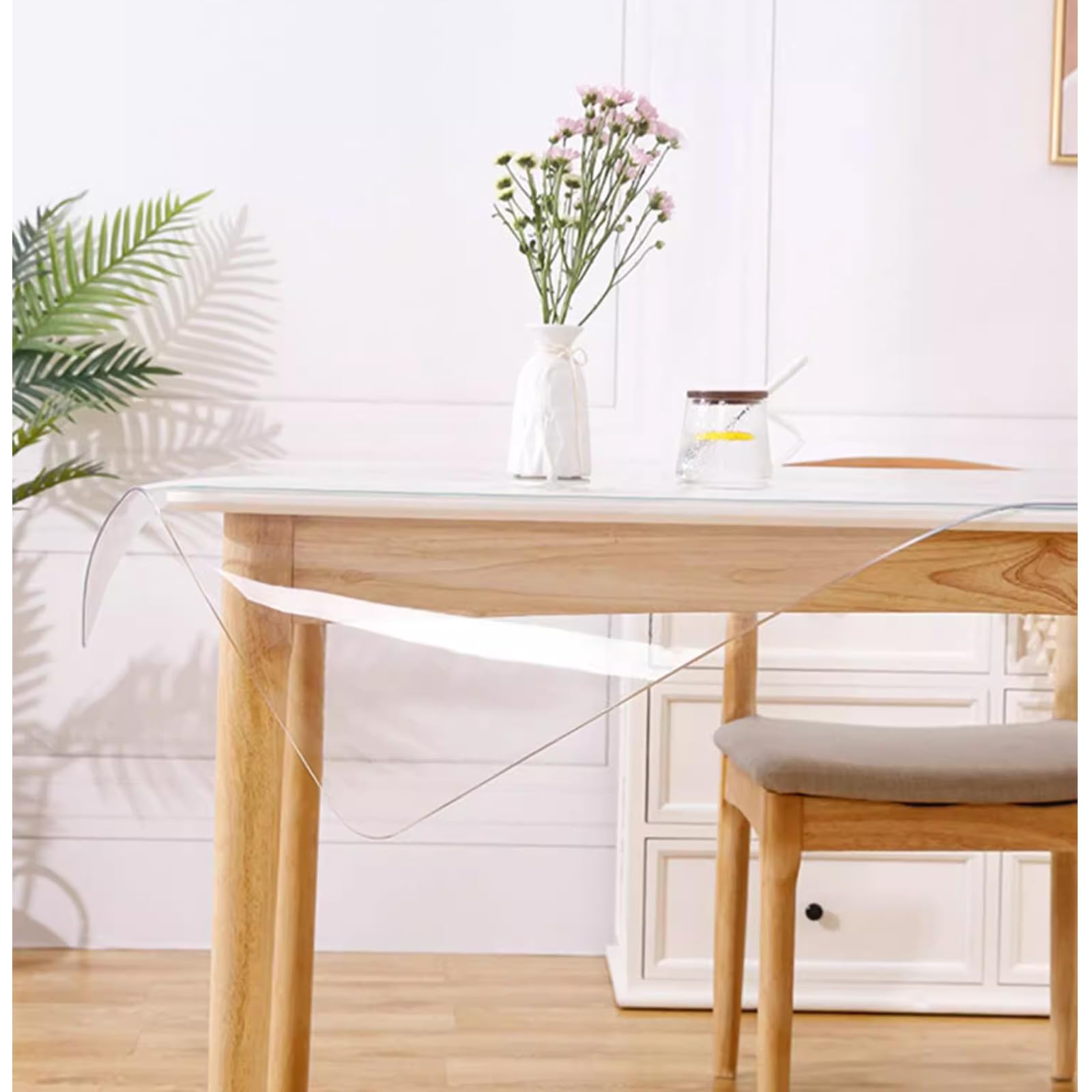 Film de Protection Plastique Transparent pour Table de Repas et Bureau Family
