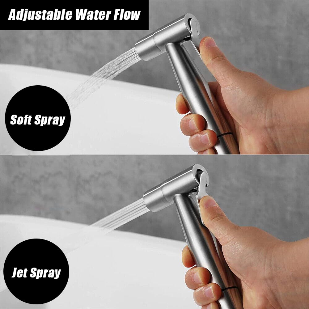 Pulverizador de bidé de mano para inodoro, cabezal pulverizador de inodoro de acero inoxidable para ducha de mascotas, limpieza de cocina, cabezal pulverizador de bidé de higiene personal