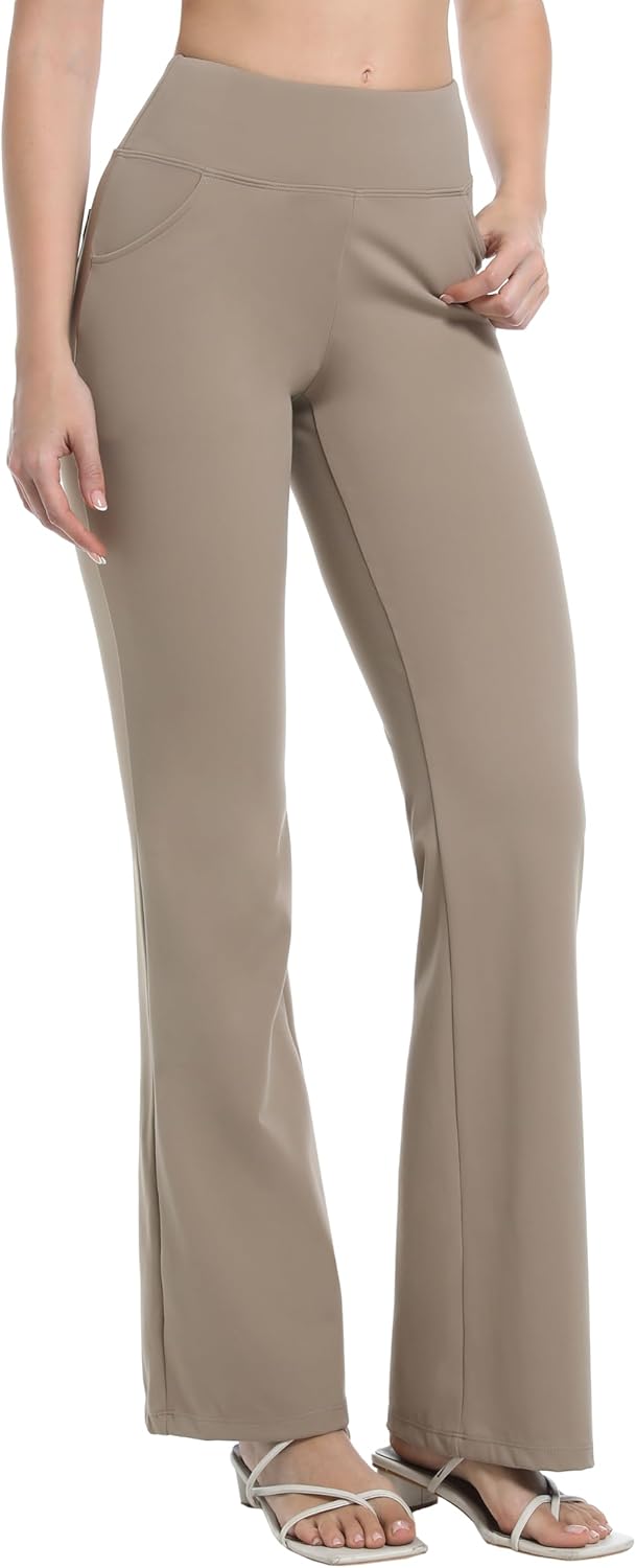 BUBBLELIME 29"/31"/33"/35"/37" Women's High Waist Stretchy Bootleg Yoga Pants Workout Pants with Out Pockets