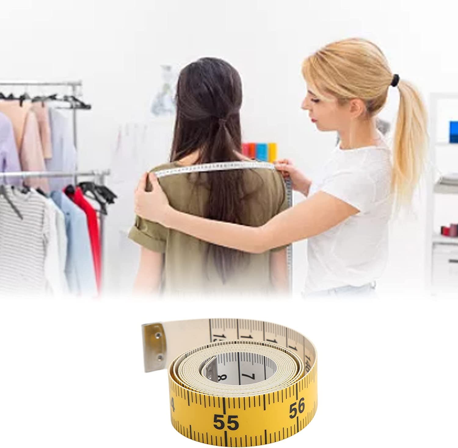 cinta métrica, regla, herramienta de medición 6 piezas de cinta métrica suave, regla flexible de costura corporal de doble escala de 60 pulgadas/150 cm, cinta métrica for el cuerpo, cinta métrica de b