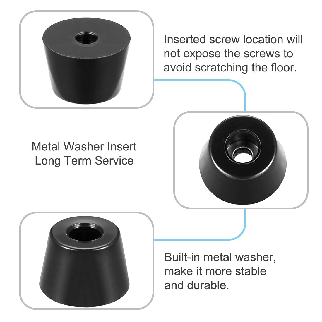 Sourcing Map 10pcs Bouchon Pied Chaise Meuble Capuchon