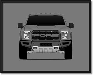 CUSTOMIZABLE COLOR: Ford F-150 Raptor SVT (2017-2020) 13th Generation Inspired Poster Print Wall Art Decor Handmade F150 (Unframed)