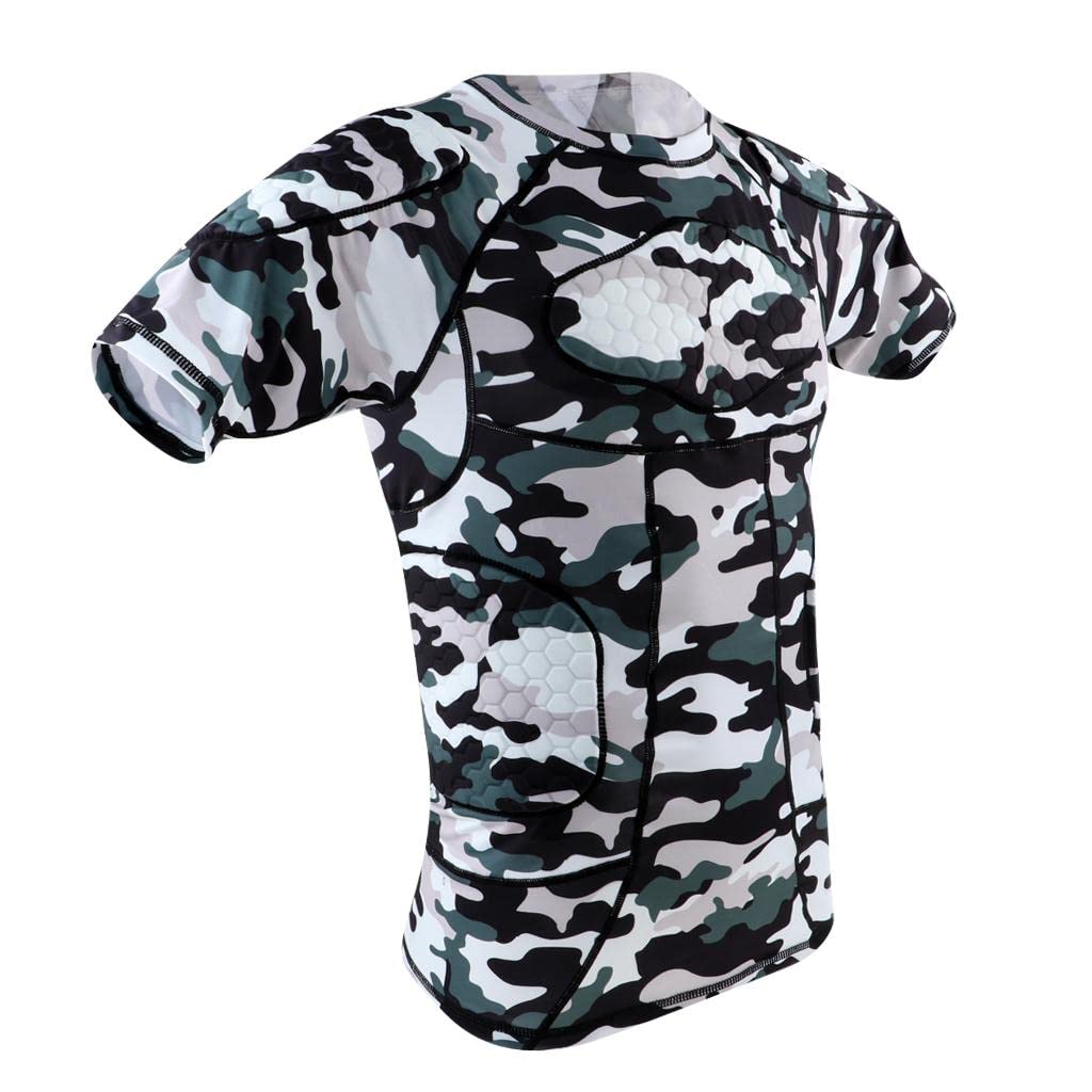 HEAVENGLOW Men Padded Compression Shirt/Shorts Protector for Football Shirt Size L | Protective Gear | Clothing, Shoes & Accessories | Football | Team Sports-image-20
