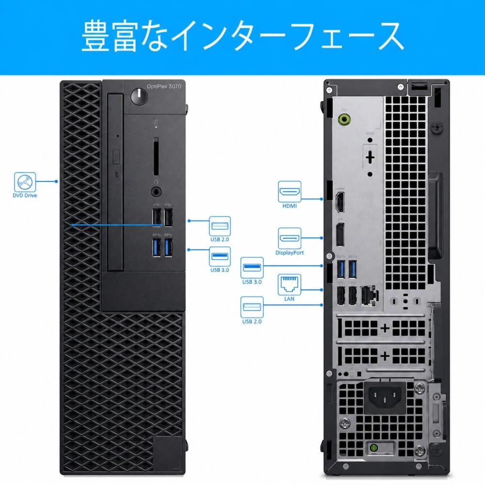 Amazon.co.jp: デル OptiPlex3070 デスクトップパソコン 整備済 i5