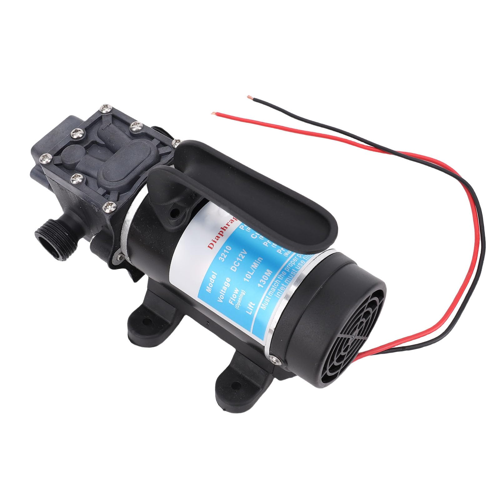 Yosoo Health Gear Elektryczna Pompa Membranowa, Konstrukcja ABS, Pompa Wspomagająca Ciśnienie Wody 45 PSI z głowicą 130 M do Samochodów Kempingowych i Użytku na Zewnątrz