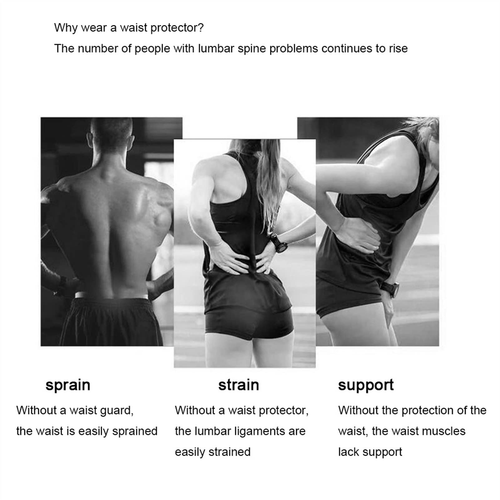 CDZL Cinturón De Apoyo para La Espalda con Terapia Magnética Autocalentable De Turmalina Faja Lumbar Ajustable Faja De Descompresión para Masaje (Size : S/Small)