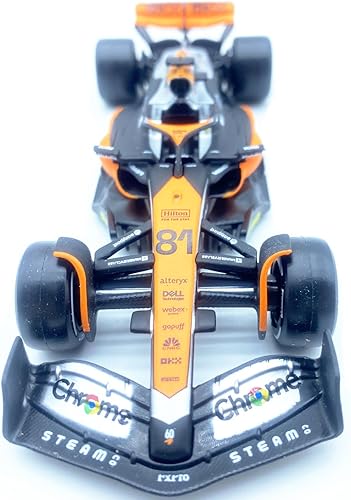 Miniatura 5 de HTLNUZD Bburago 143 2023 GP británico F1MCL60#81 Coche de carreras de aleación de Oscar 143 MCL60#81 Fórmula Uno Die Cast para adultos Colección