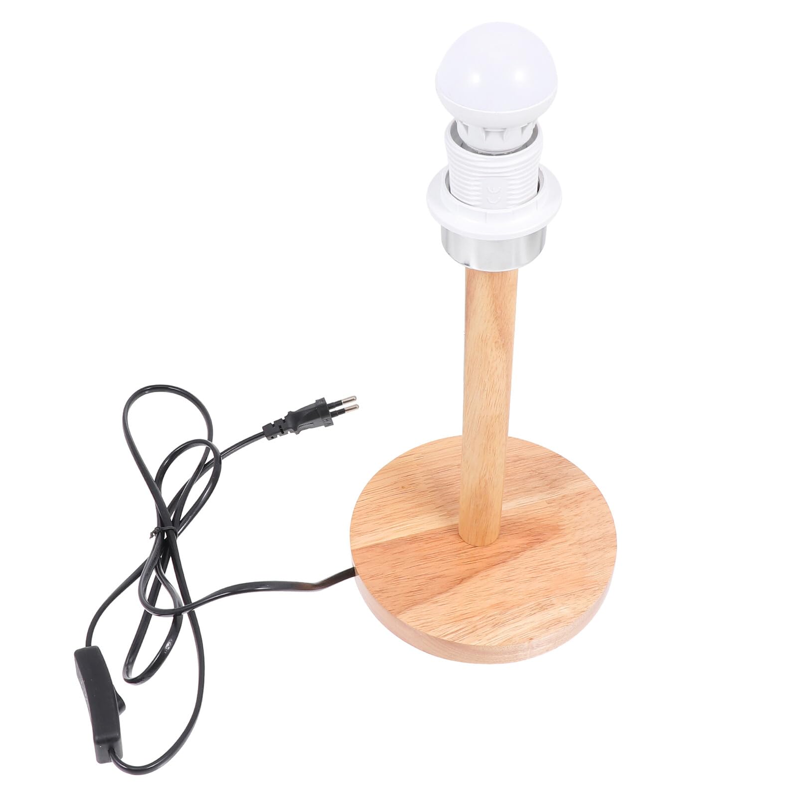 Portalámparas de Madera E27 1a 220v para Pantalla y Bombilla