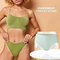 Vista 2 de Soporte de exhibición de pantaletas, estante de exhibición de ropa interior transparente, modelo de cadera para presentación de ventana de tienda