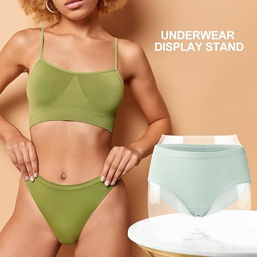 Miniatura 2 de JECOMPRIS Modelo transparente de las bragas del soporte de exhibición de la ropa interior con el torso transparente de la cadera para la