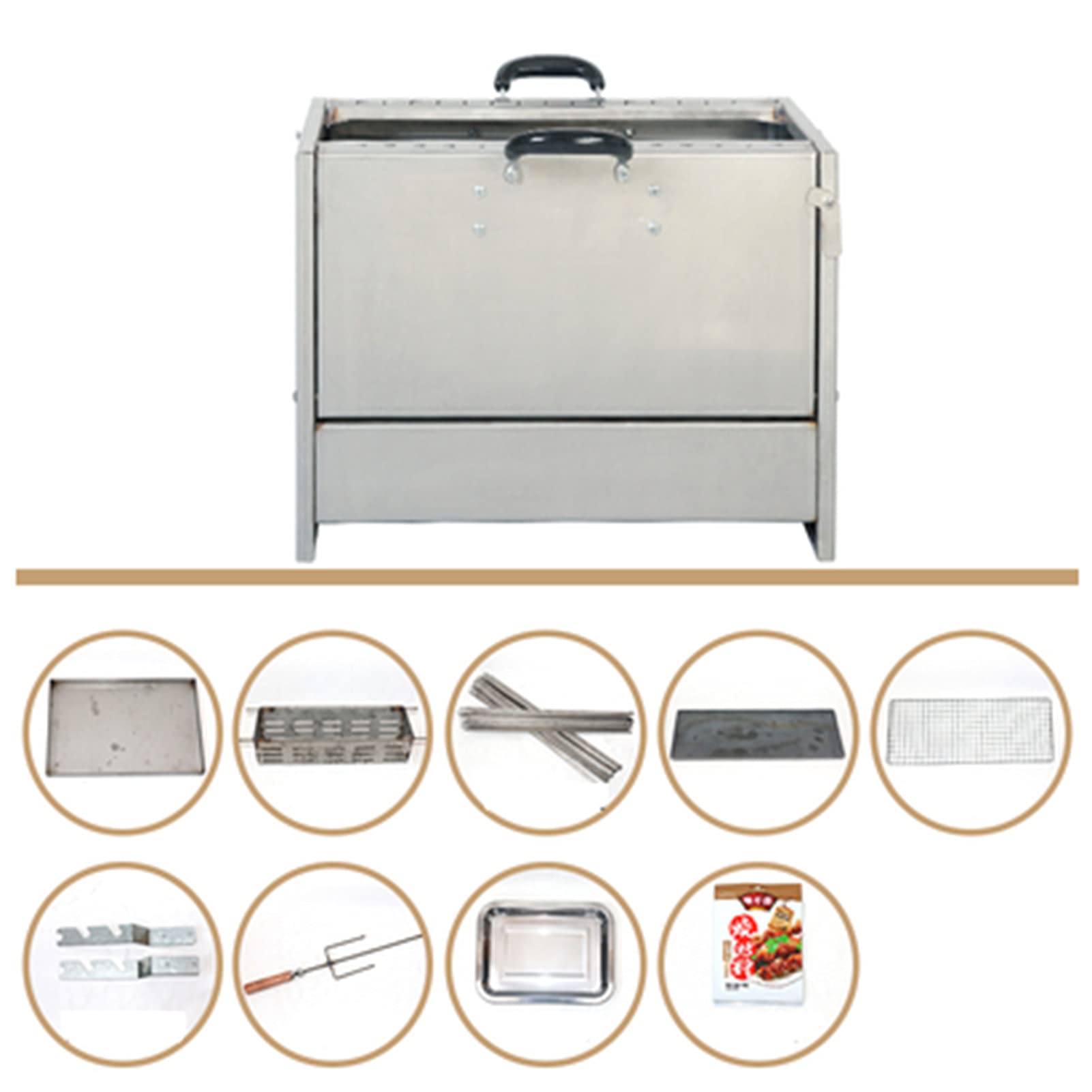 Barbecue Grill, Barbecue a Carbone, Barbecue Grill Domestico Senza Fumo Forno In Acciaio Inox Barbecue Artefatto Interno Cortile Esterno Carbone Spiedini Brasato Stufa Appesa