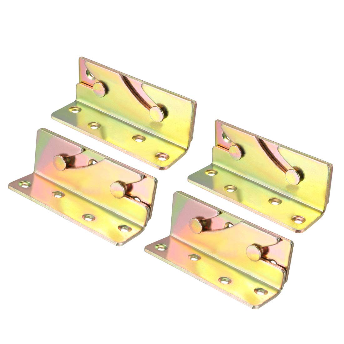 uxcell NonMortise Bed Rail Fittings Wood Bed Rail Bracket Set of 4