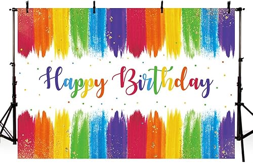 MEHOFOND Fondo para decoración de pared con diseño de arco iris de 10 x 7 pies, para fiestas artísticas, diseño de graffiti colorido, fondo de