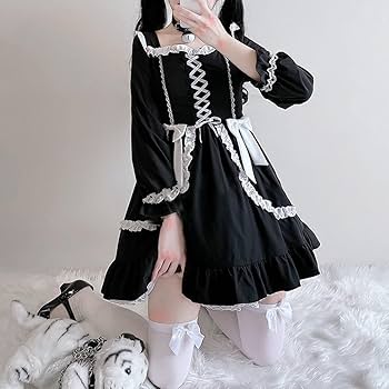 ゴスロリ　ロリータドレス　ゴシック風　 姫袖 お姫様 　森ガール 地雷系　JSK Amazon.co.jp: ゴスロリ ワンピース ロリータ 姫 ドレス 長袖