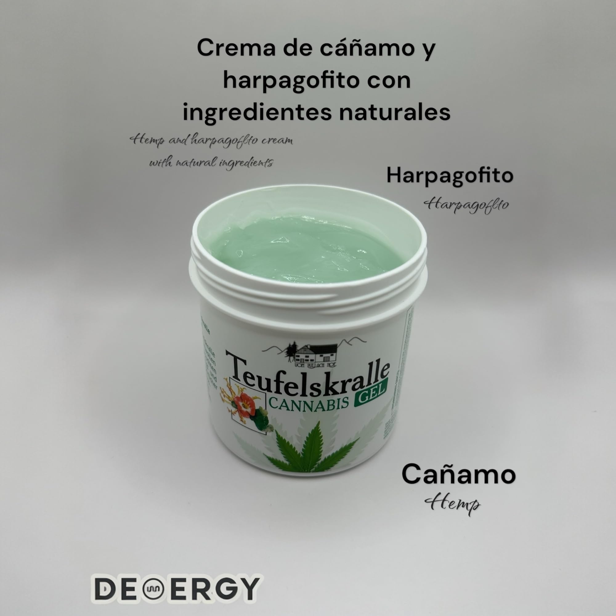 Gel de chanvre, baume relaxant, crème pour les muscles et les articulations avec Harpagophytum, crème pour usage topique