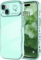 Vista 78 de LCHULLE Funda para iPhone Air para mujeres y niñas, lindo marco ondulado con forma rizada con patrón de corazón de amor, cubierta de protección