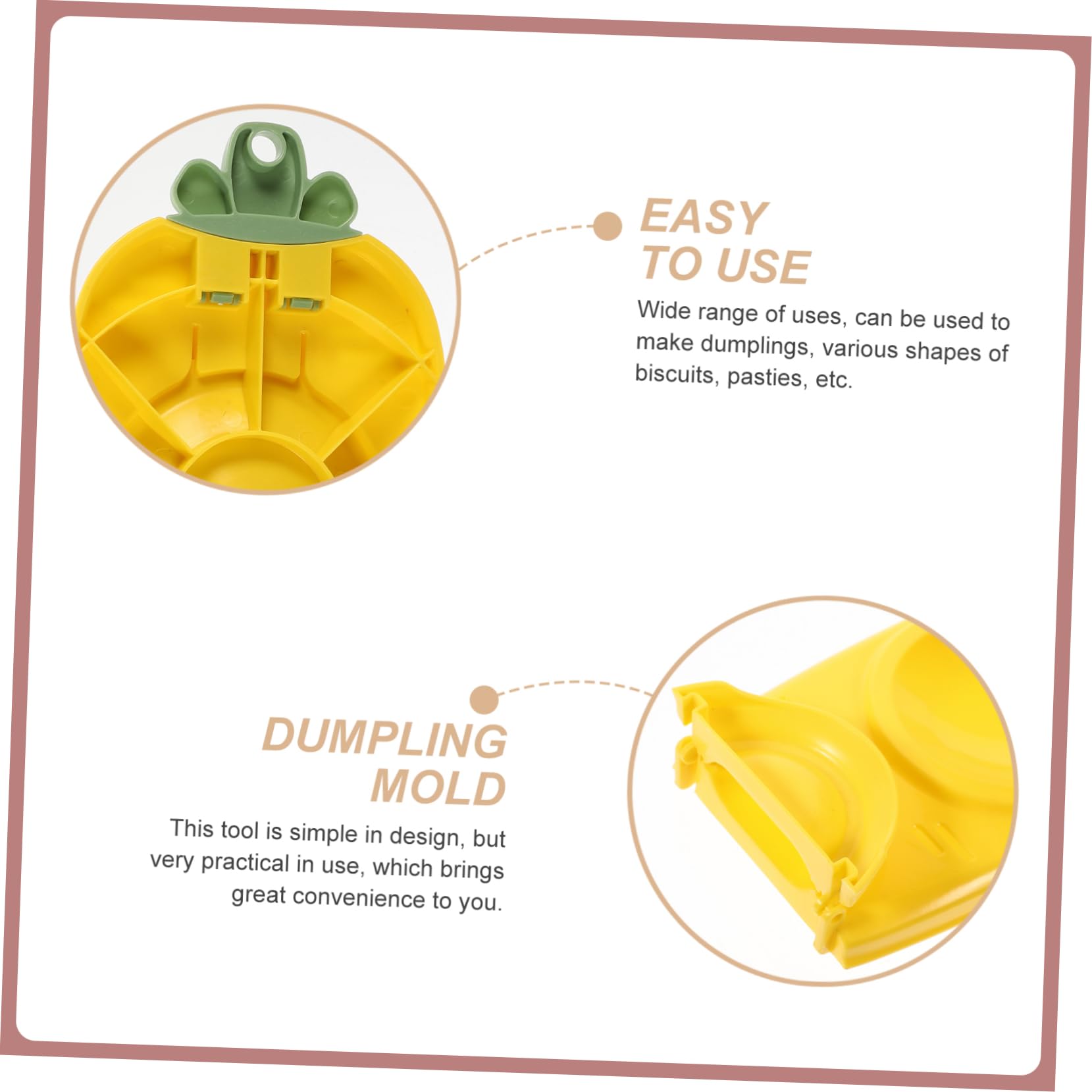 Cabilock Dumpling Maker Mold Manual Dough Presser for Kitchen DIY Non Stick Dumpling Wrapper Press Tool Easy Operation for Home Restaurant Use Design