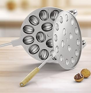 Heavy Oreshki Mold Oven Cookies Maker Oreshnitsa 16 Nuts Oreshki - Cookie Mold Oreshek Cake - Nut Cookie Shaped Molds - Metal Mold Form Nuts for Sweet Russian Nuts Oreshki Molding for Baking