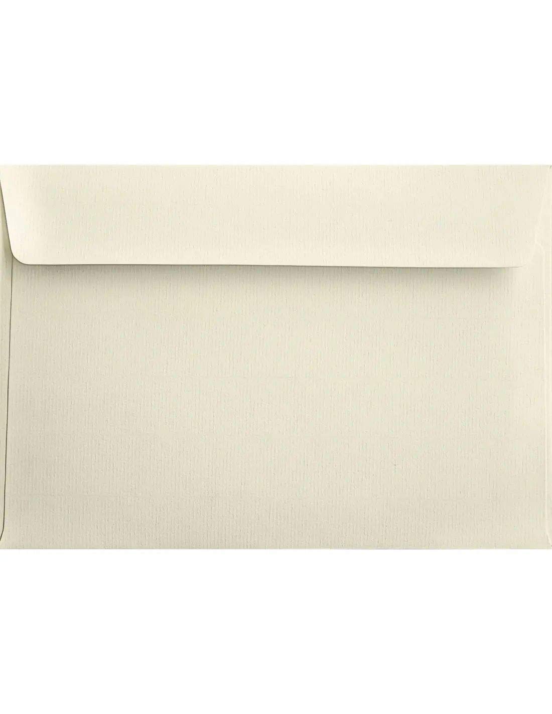 Netuno 100 Ecru Ribbed envelopes C5 162 x 229 mm 6.4 x 9 in 120gsm Aster Laid Ivory Large Striped envelopes Laid Finish Paper for Wedding Invitations brochures leaflets Flyers A5 Letters — image 1