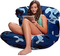 Vista 1009 de Posh Creations Puf estructurado cómodo para jugar, leer y ver la televisión, Malibu Lounge, tela de lona para colorear, criaturas