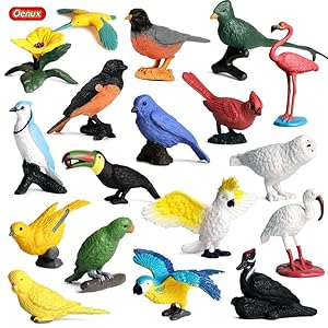 17 Teile! Buntes Vogel-Set als Deko und Spielzeug, 6cm V&ouml;gel | Geschenk-Figuren