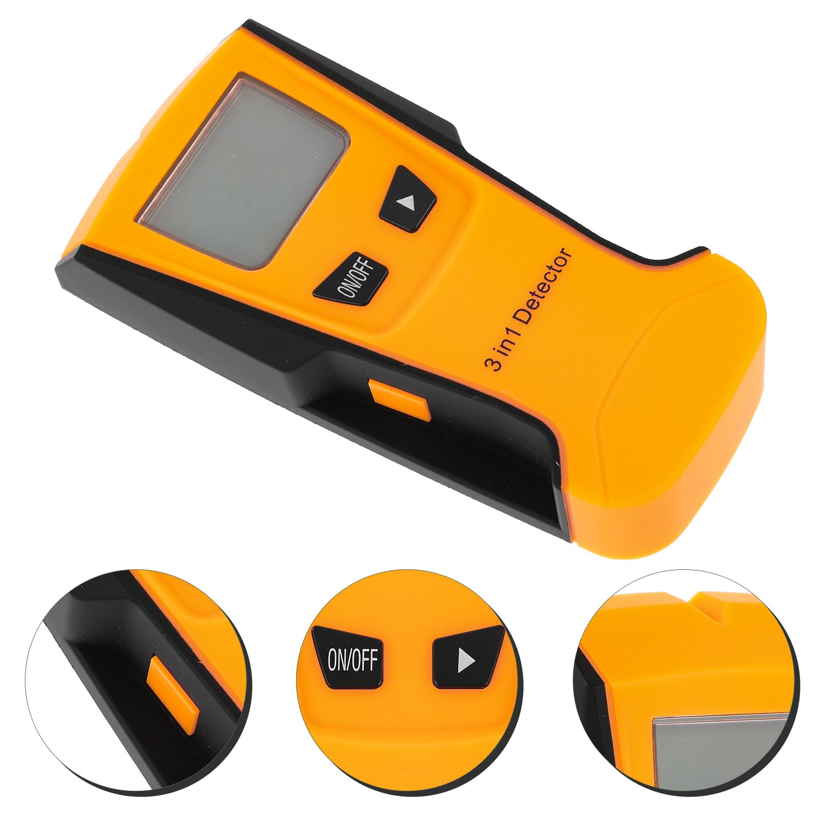 3-in-1 Wanddetektor, Wandmetalldetektor mit Analoganzeige, Orange | Kunststoffgehäuse, Erkennt Metallobjekte und Nägel, Unterstützt Holz und Leitungsortung