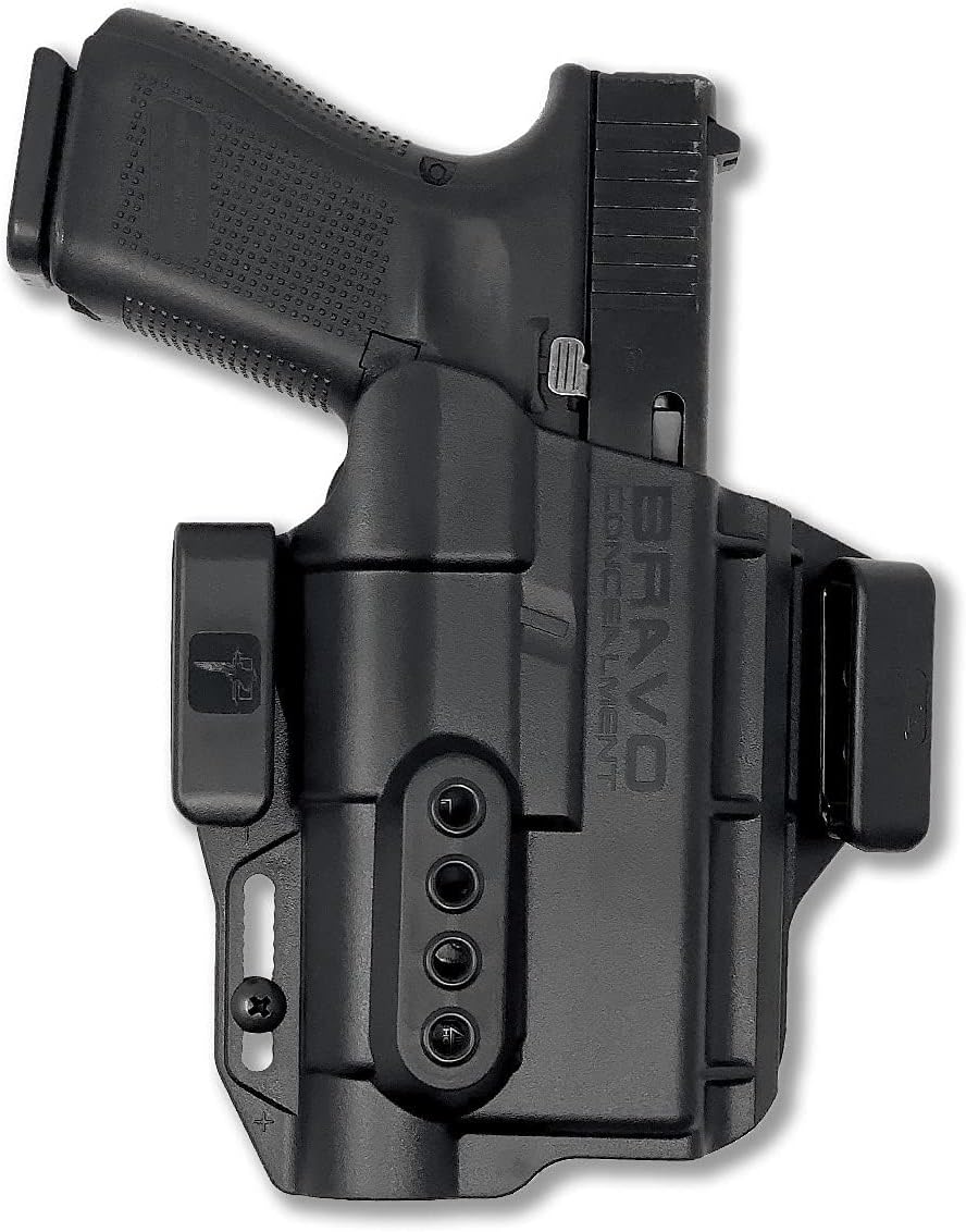 Holster for Glock 19/17 with Streamlight TLR-1 HL - IWB Holster for Concealed Carry - Also fits Glock 23 32 22 31 19X 45 47 - Comfort, Inside the Waistband.