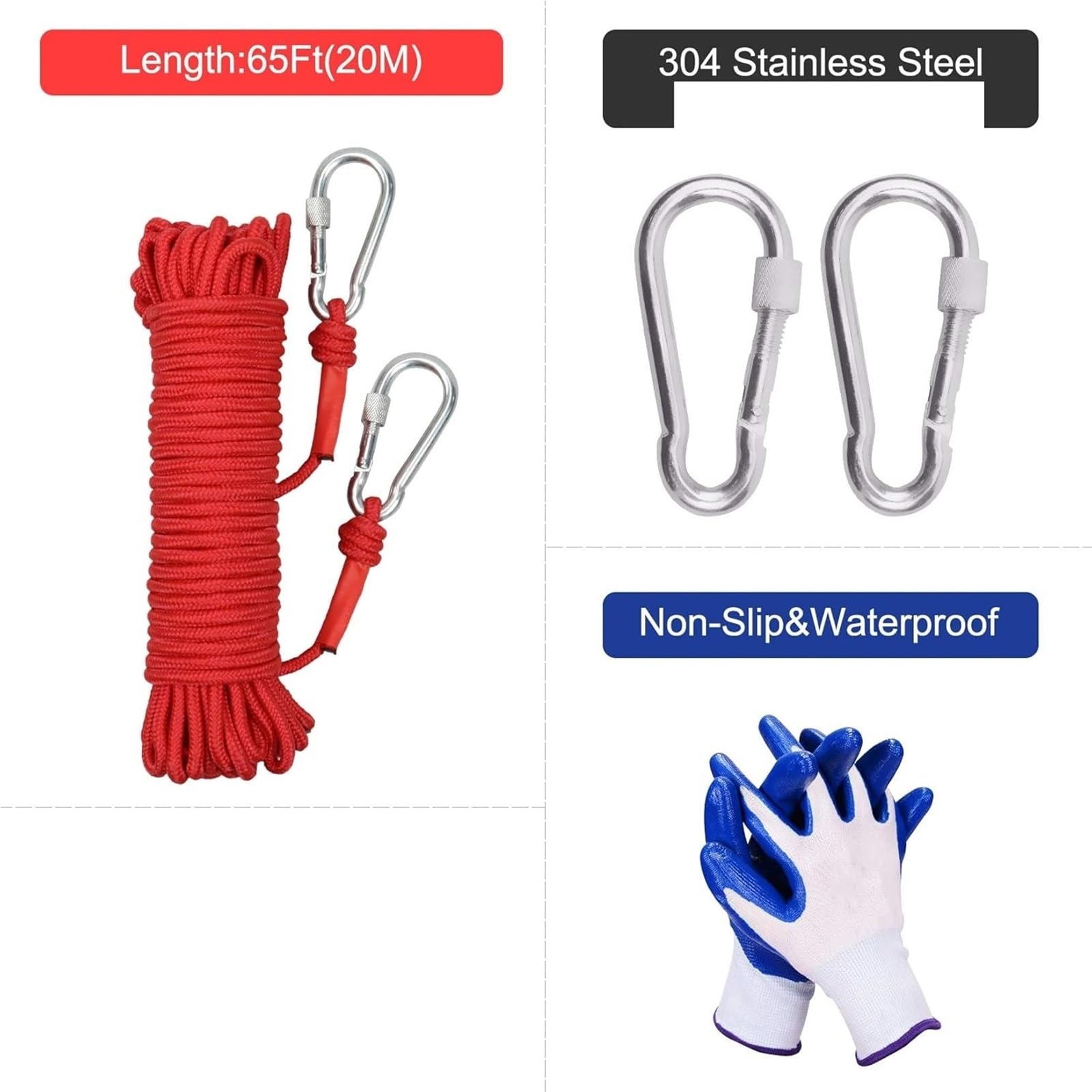 Aimant De Pêche Aimants de pêche Double Face avec Forte Force de Traction, Kit d'aimant en néodyme for la pêche magnétique et la Chasse en rivière et en lac Aimant Neodyme(D75)
