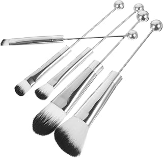 PRETYZOOM 5pcs Metal Handle Makeup Brush Set ...