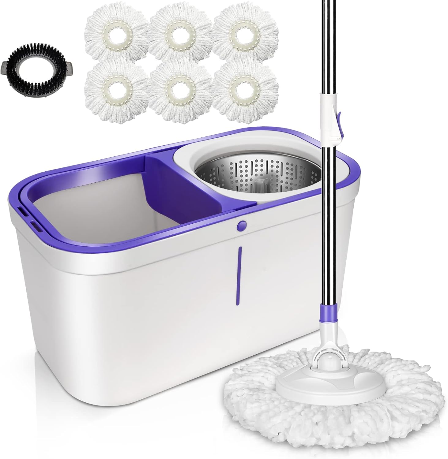 Midyb Spin Mop and Bucket for Floor Cleaning, 360 Spinning Mop Bucket