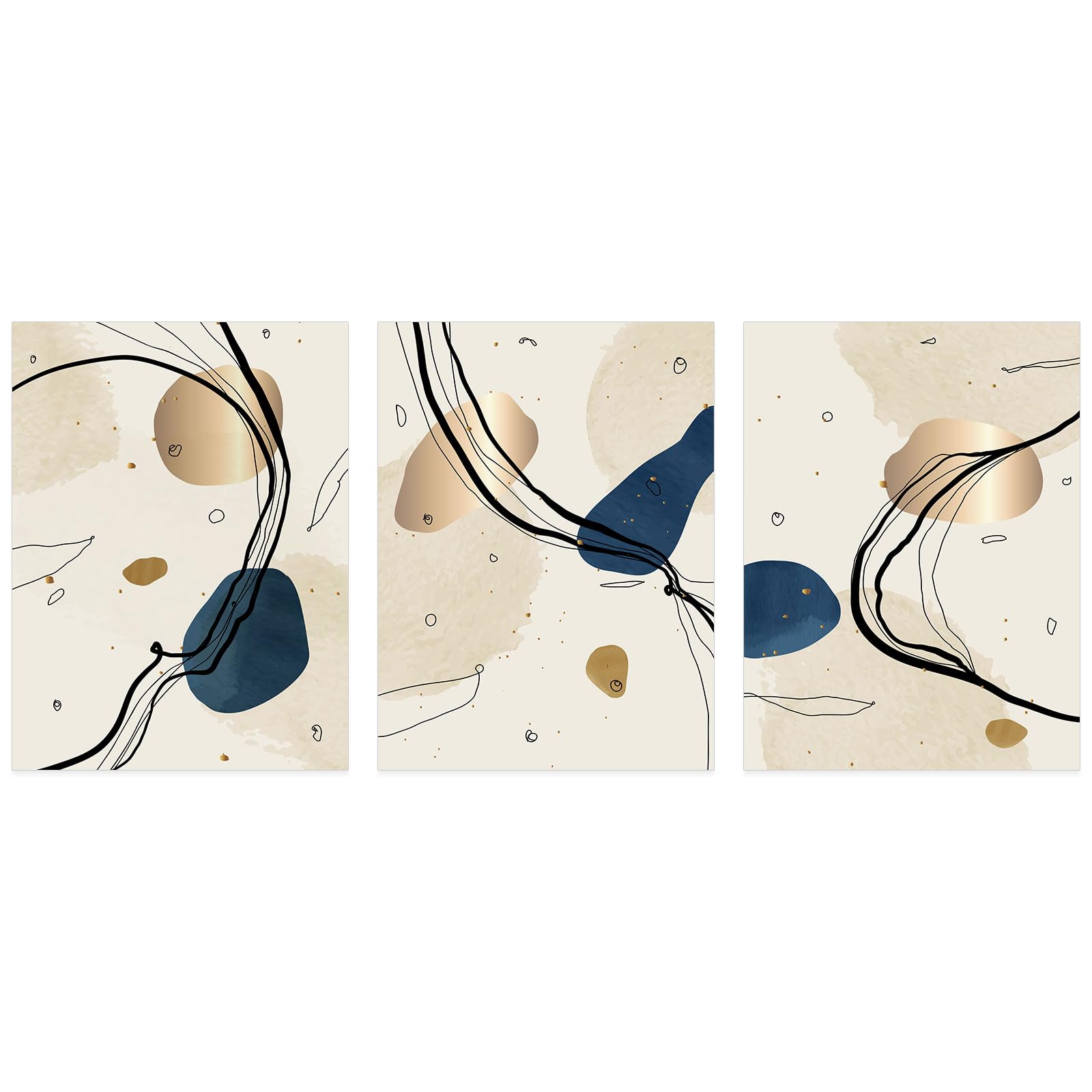 Lumalea - Zestaw 3 plakatów/plakatów Modern Triptyque - obraz na całej stronie, 3 plakaty, 50 x 70 cm