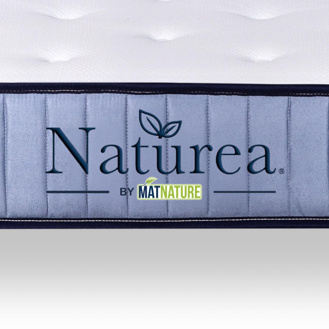 Matnature | Naturea | Colchón Viscoelástico | Fabricado Espuma High Resilience Confort Alta Densidad | Grosor 20 cm | Colchón Antibacterial y Antiácaros | Medidas 90 x 180 cm