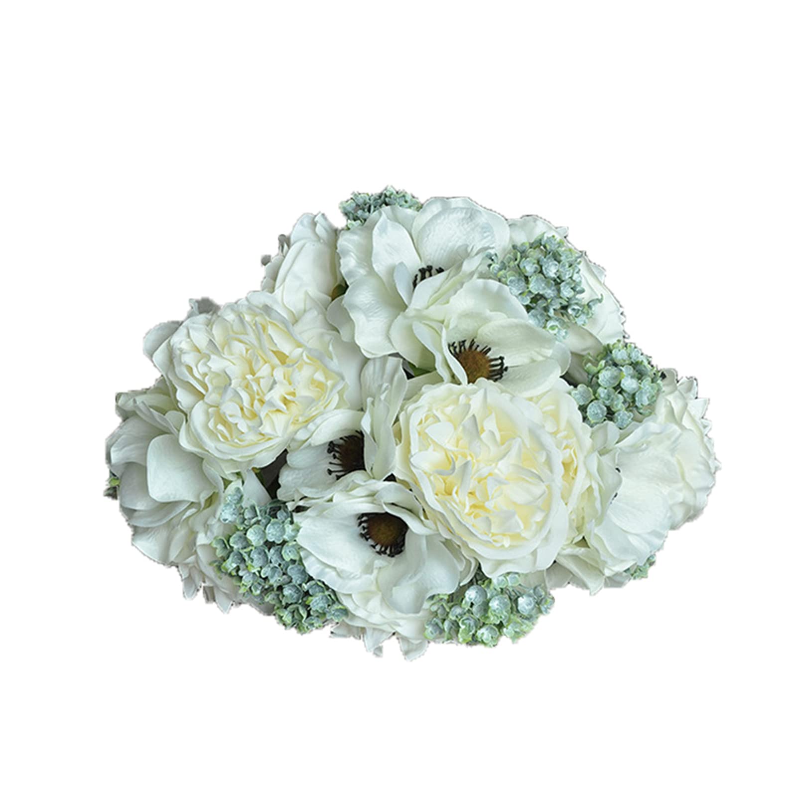 SBJKLYRN Simulated flowers, Nordic Peony Bouquet Anemone Wedding Bridal Bouquet Silk DIY...