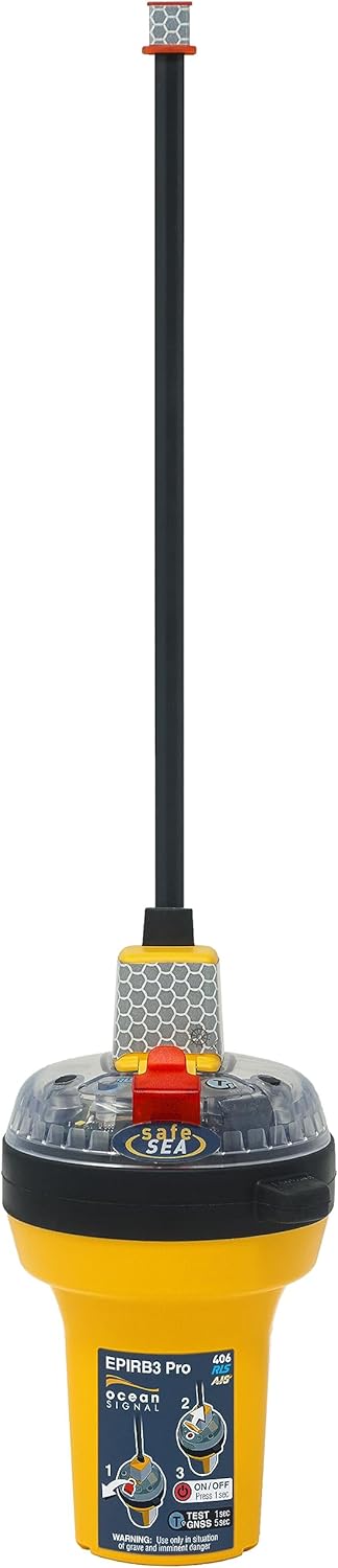 Ocean Signal SafeSea EPIRB3 Pro in Float Free Category 1 Bracket - AIS, Mobile App, Return Link Service 702S-03933