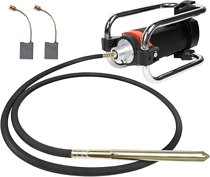 Electric Concrete Vibrators, 1500W Power 16000RPM Concrete Vibrators Copper Motor, HandHeld 2HP Concrete Vibrating Tool, with 14.75ft / 4.5m Shaft, for Removing Air Bubble & Mixing Concrete, Black