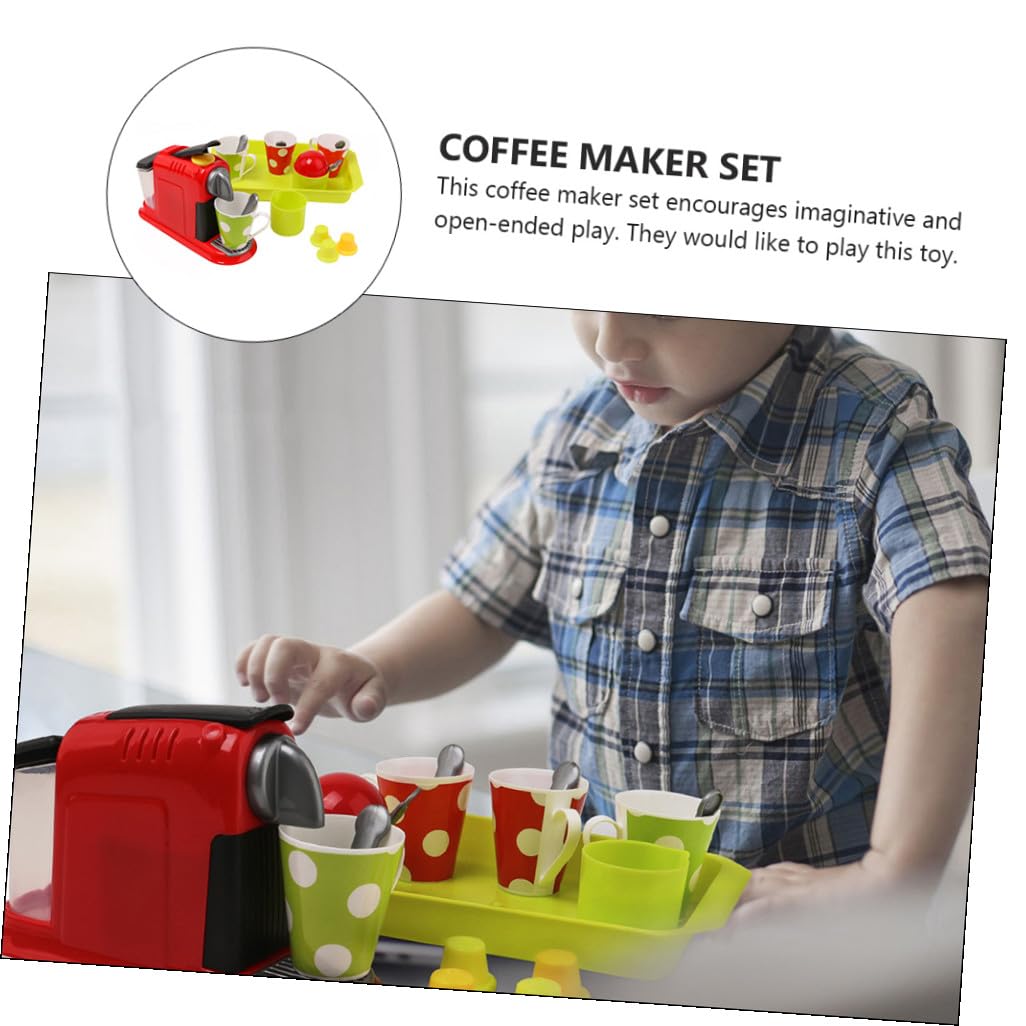 Giocattolo Creativo da Cucina in Plastica per Ragazzo Ragazza, Set Macchina da Caffè Giocattolo per Sviluppare Intelligenza e Stimolare Interesse Cognitivo, come Regalo