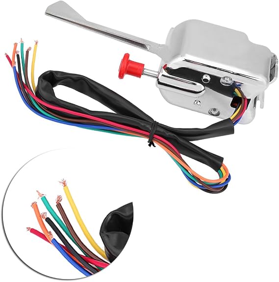 12V Universal Chrome Street Hot Rod Turn Signal Switch Flasher for Buick GMC with 2 Pin LED Turn Blinker Light Flasher Relay