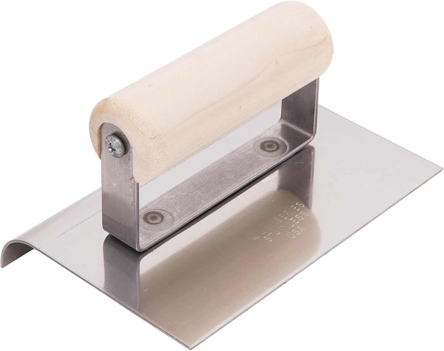 MARSHALLTOWN Qlt Stainless Steel Hand Edgers, Wood Handle Material, 203mm Length, 203mm Width, 3mm Radius, 6mm Lip, Made In The USA, CE526S