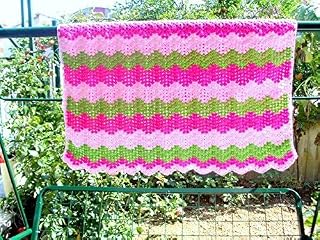 handmade baby blanket, crochet baby blanket, Ripple afghan, handmade blanket, crochet quilt, multicolor blanket