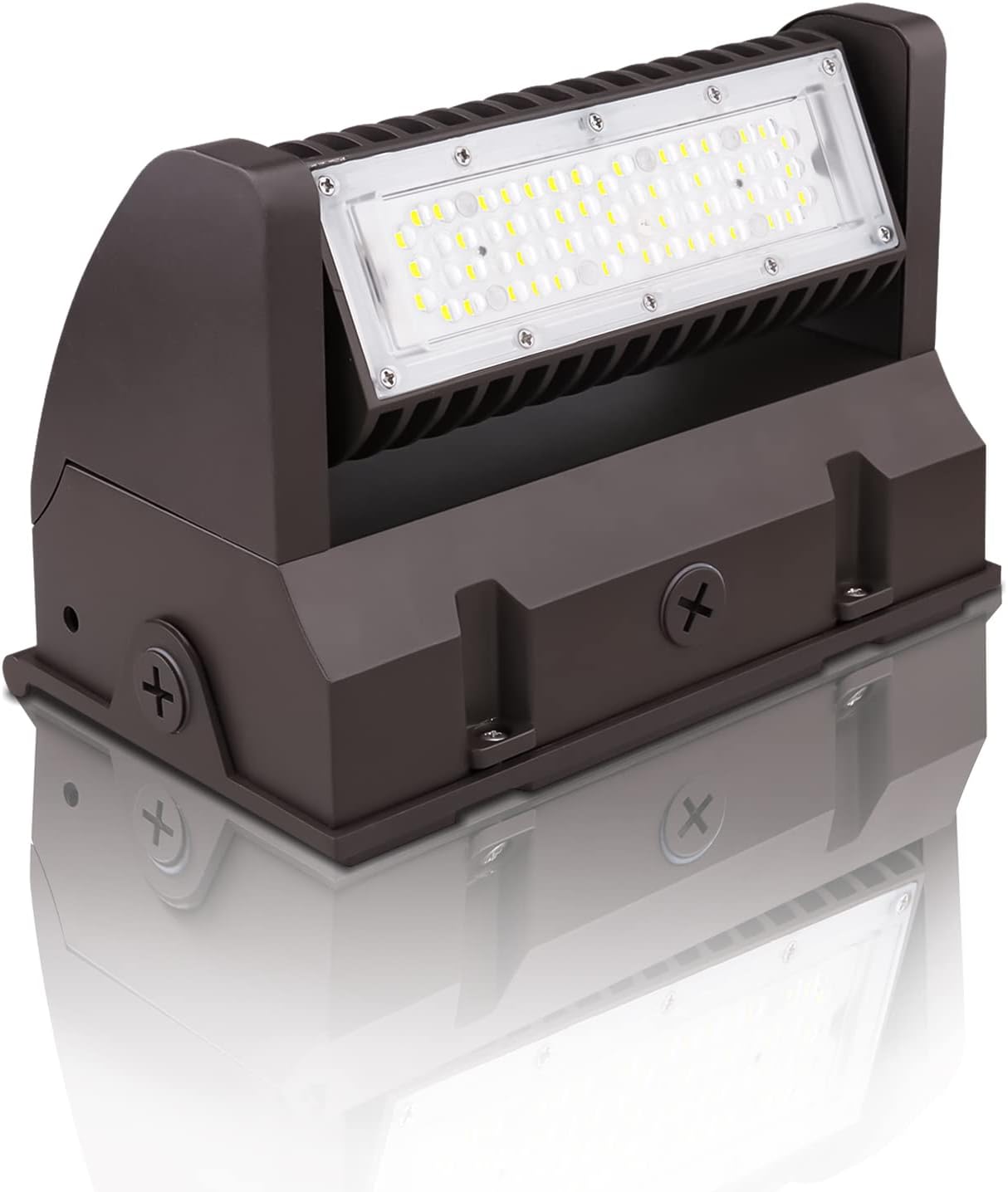 OSTEK 40W LED Wall Pack Light with Adjustable 0°–270° Beam Angle, 5400LM 5000K Daylight, Dimmable Outdoor Wall Mount Fixture, IP65 Waterproof, Replace 150-200W MH/HPS/HID, 5-Year Warranty