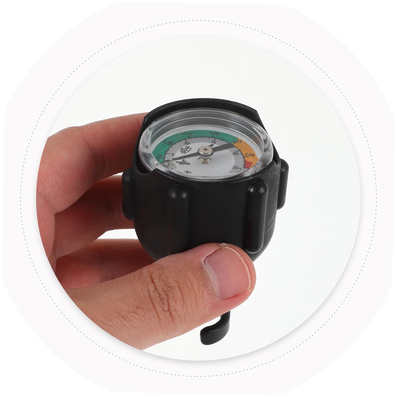 Manometer Druckluft für Kajak und Surfbrett Vielseitiger Druckprüfer aus Kunststoff und Edelstahl mit Leicht Ablesbarer Anzeige für Wassersportausrüstung