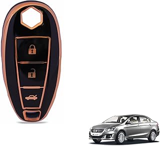AUTO Addict Car Key Cover TPU Leather 3 Buttons(Black,1 pc) for Maruti Suzuki Ciaz